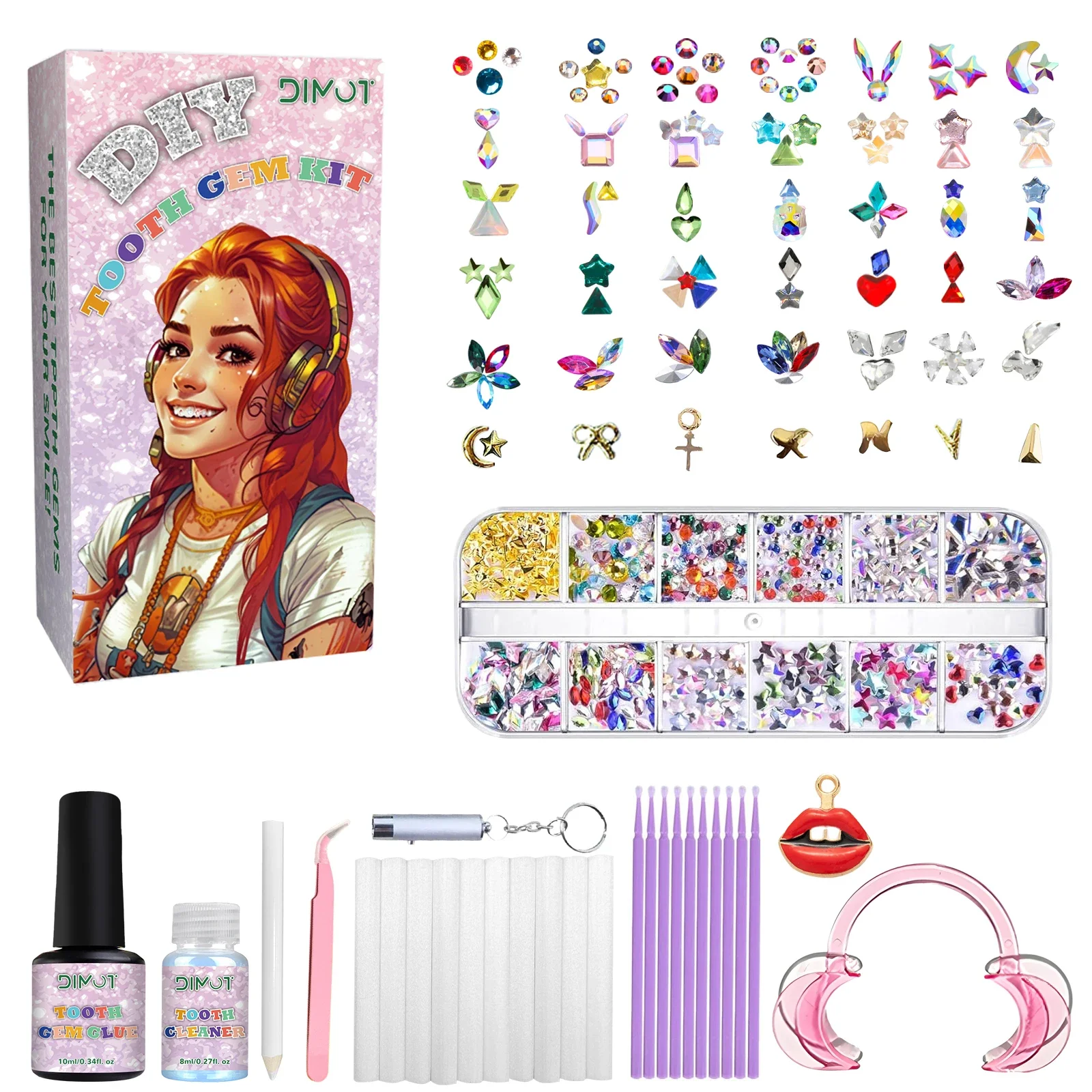 Tooth Gem Kit - Kit de jóias de dente diy
