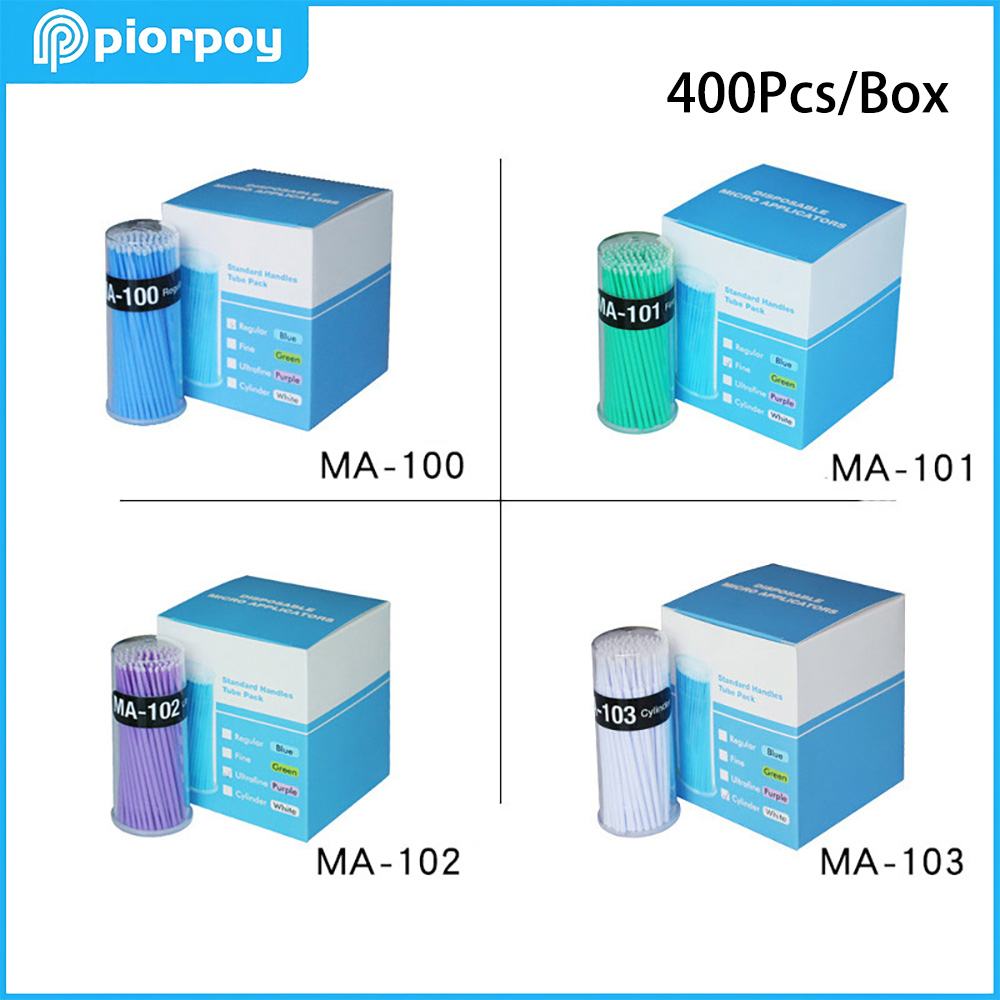 Whitening Teeth Dentist - PIORPOY 400 Peças/Caixa Micro Escovas Dentais