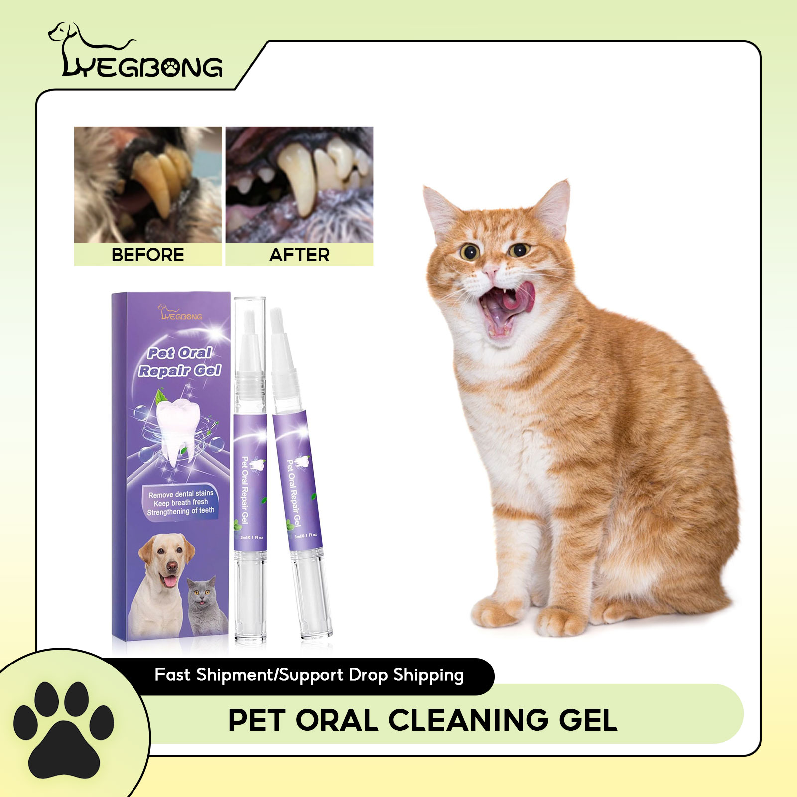 Teeth Whitening Products - Gel de reparação oral para animais