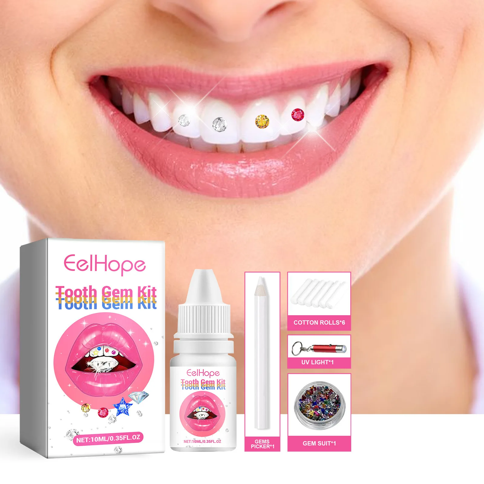 Tooth Gem Kit - Kit de Joias Dentárias DIY: Decoração