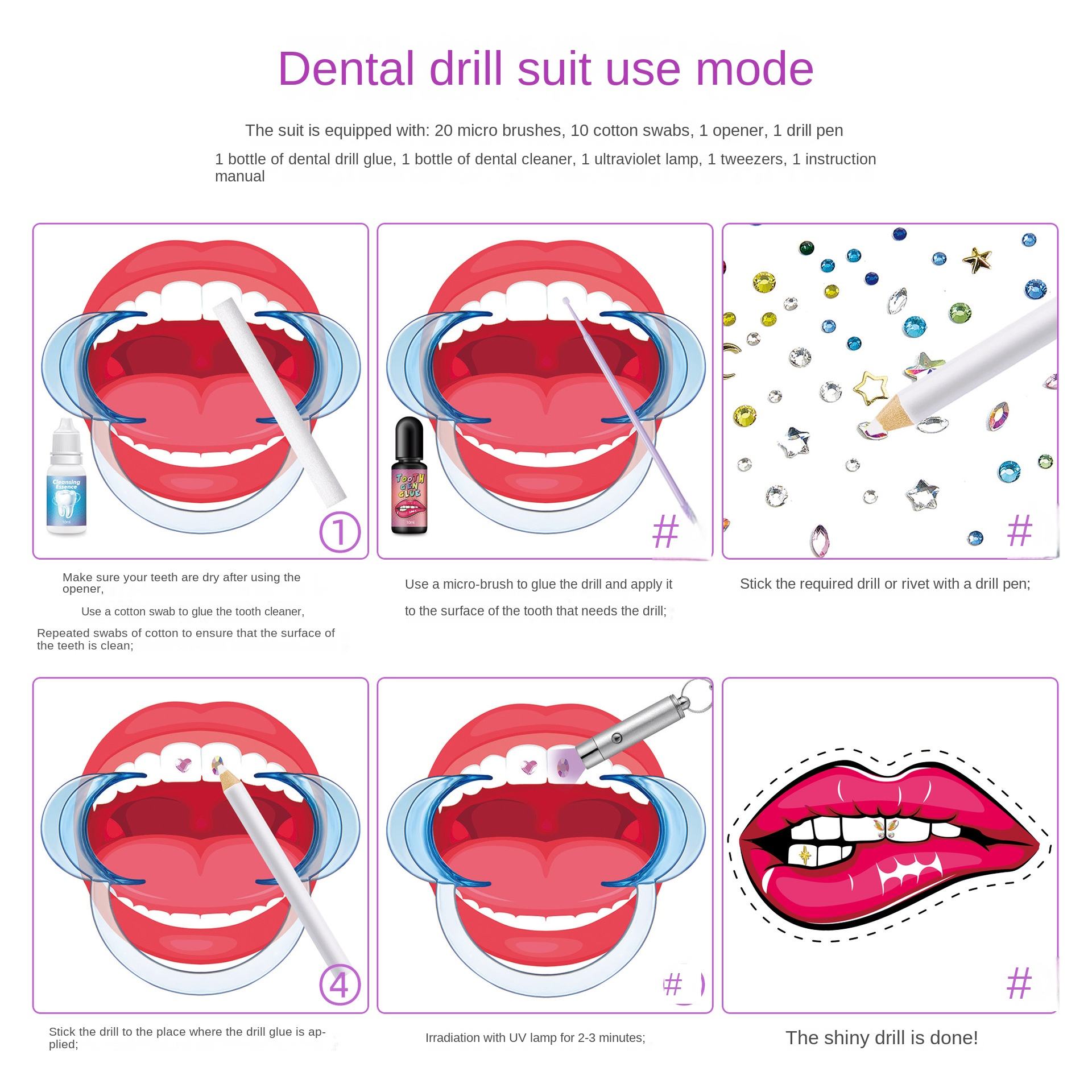 Kit DIY de Joias Dentais: Gema - Tooth Gem Kit avaliação e preço