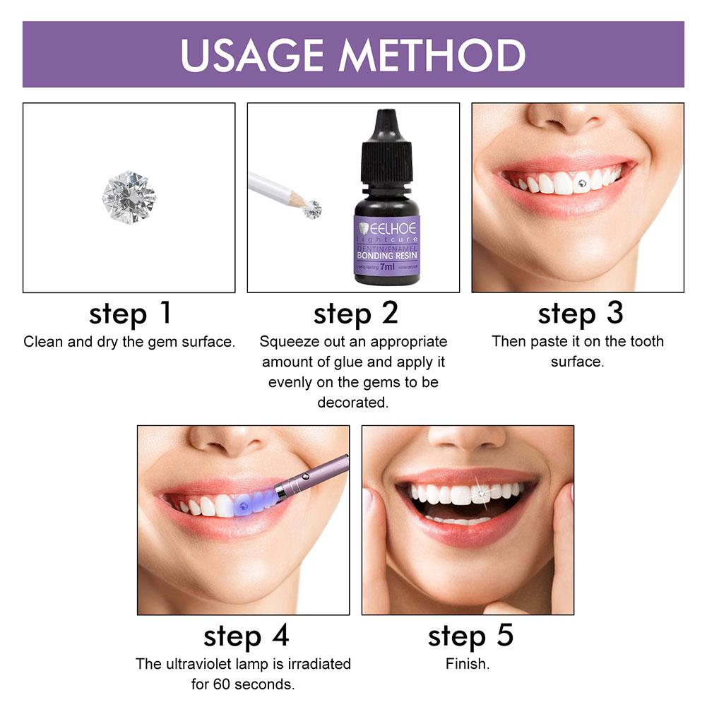 Cola de gema de dente adesivo  - Tooth Gem Kit avaliação e preço