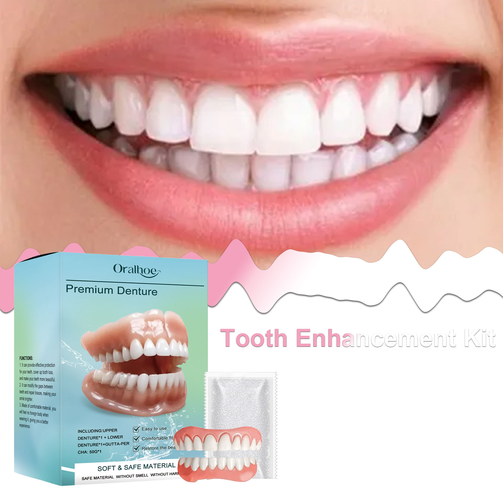 Kit de Decoração de Dentes Ora - Teeth Whitening Mask avaliação e preço
