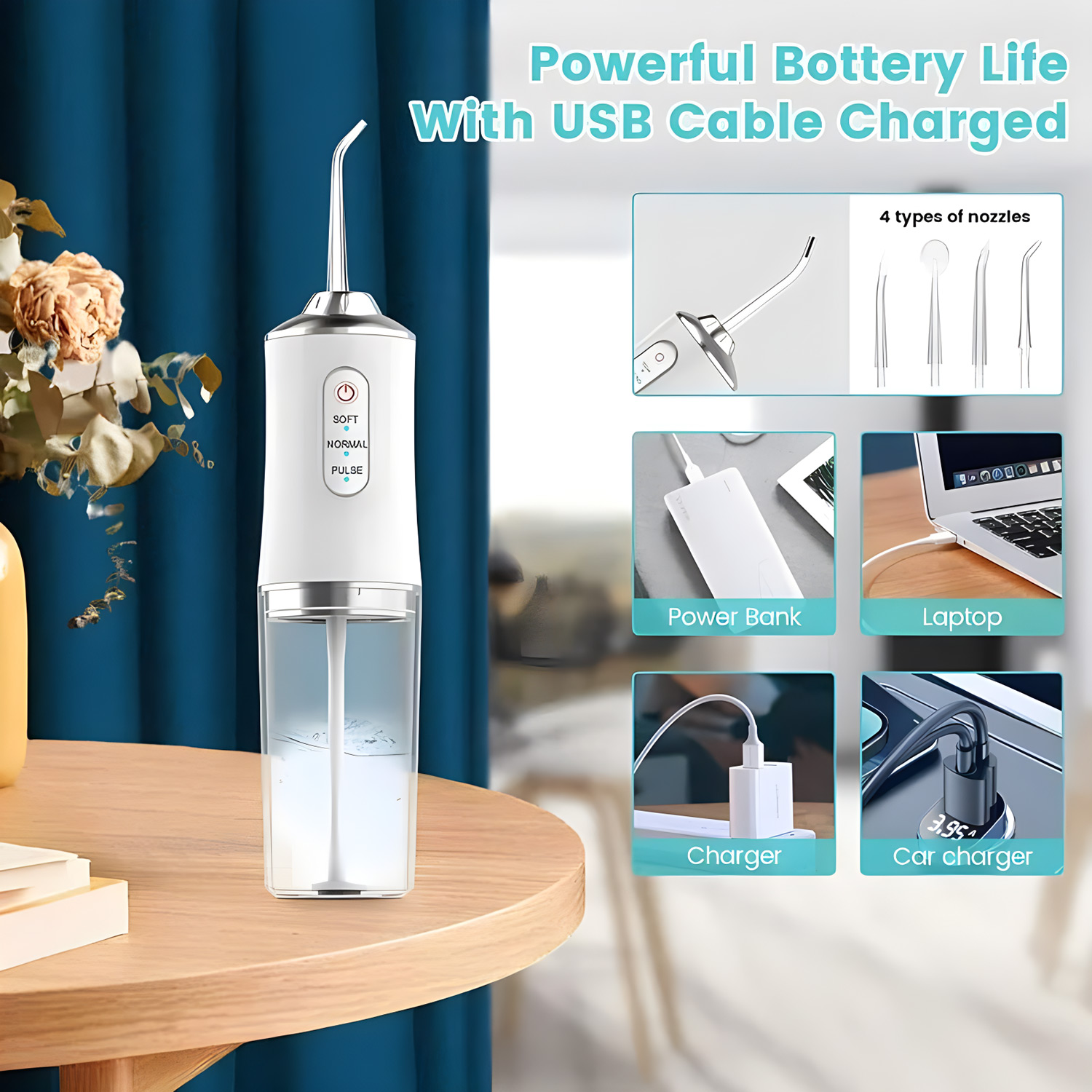 Irrigador Oral Portátil Recarr - Teeth Whitening Products avaliação e preço