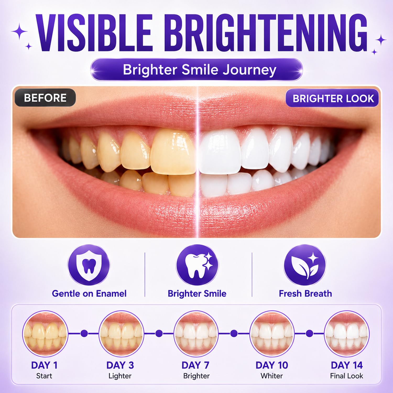 7/14/21 peças de tiras roxas p - Teeth Whitening With Peroxide avaliação e preço