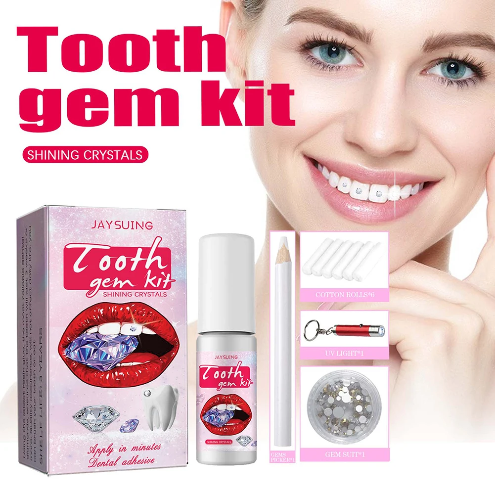 Dente Gems Kit com Cura Cola L - Tooth Gem Kit avaliação e preço